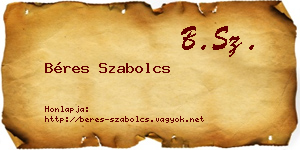 Béres Szabolcs névjegykártya