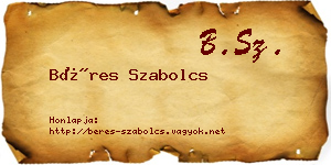 Béres Szabolcs névjegykártya