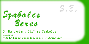 szabolcs beres business card